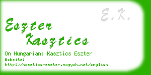 eszter kasztics business card